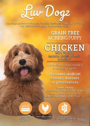 Working Grain Free Puppy Chicken With Turkey, Salmon & Sweet Potato