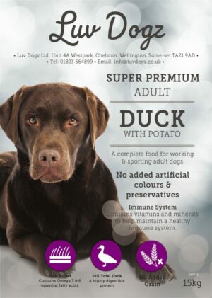 Working Super Premium Adult Duck With Potato 15kg