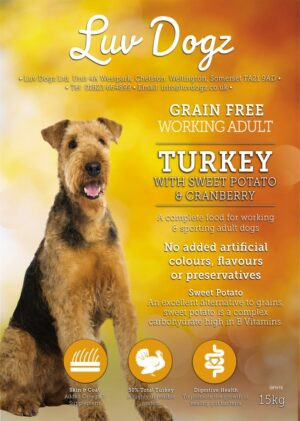 Working Grain Free Adult Turkey With Cranberry 15kg