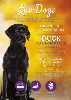 Working Grain Free Adult Duck With Orange 15kg