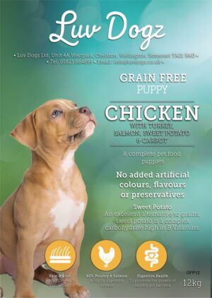 Grain Free Puppy Chicken With Turkey, Salmon, Sweet Potato & Carrot
