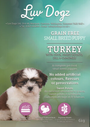 Grain Free Small Breed Puppy Turkey With Duck
