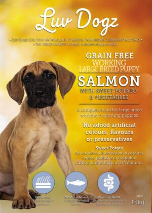 Working Grain Free Large Breed Puppy Junior Salmon & Sweet Potato