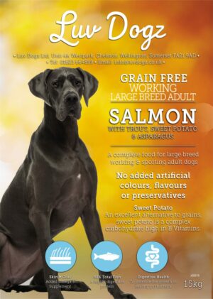 Working Grain Free Adult Large Breed Salmon With Trout