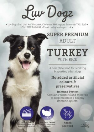 Working Super Premium Adult Turkey With Rice 15kg