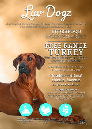 Working Superfood Adult English Free Range Turkey